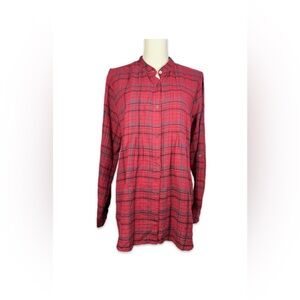 Cato Button Down Shirt Women’s Size XL Red/Black Plaid